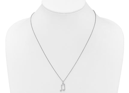 Sterling silver diamond necklace, another view