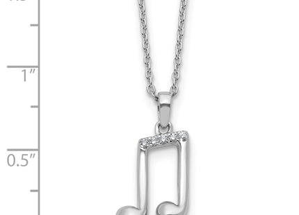 Sterling silver diamond necklace, additional view