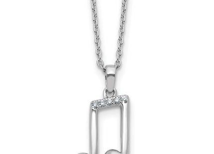 Sterling silver diamond necklace