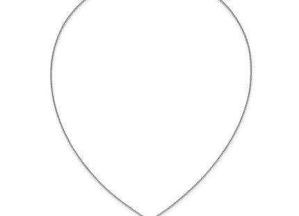 White Ice Sterling Silver Rhodium-plated Diamond Music Note Necklace plus Extender (Style QW595-18)