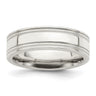 Sterling Silver Polished Flat Milgrain Grooved Edge Fancy Band Size 11