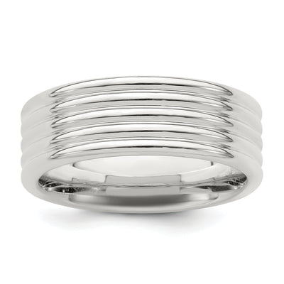 Sterling Silver Polished 5-Row Fancy Band