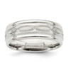 Sterling Silver Brushed Flat Intertwined Design Beveled Edge Fancy Band Size 9.5