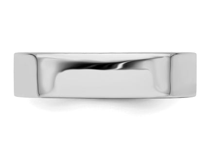 Sterling Silver Rhodium-plated Flat Band