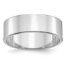 Sterling Silver Rhodium-plated Flat Size 4 Band