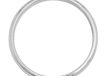 Sterling Silver Rhodium-plated Half Round Band