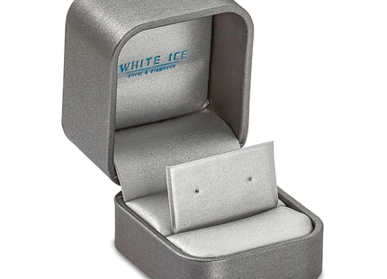 White Ice Sterling Silver Rhodium-plated Diamond Crossover Ring