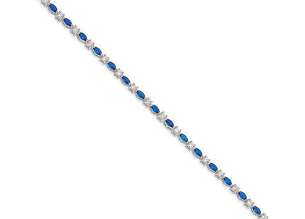Sterling silver cubic zirconia bracelet, alternate view