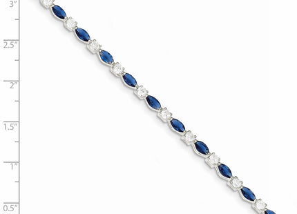 Sterling silver cubic zirconia bracelet, further view