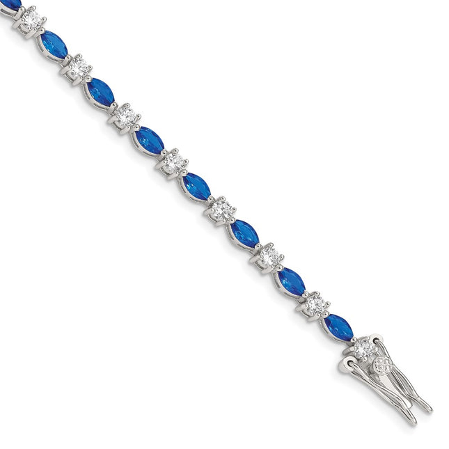 Sterling silver cubic zirconia bracelet
