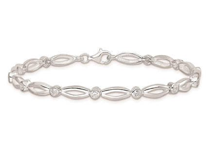 Sterling Silver Bracelets Style QX284CZ - Classique Jewelry Inc.
