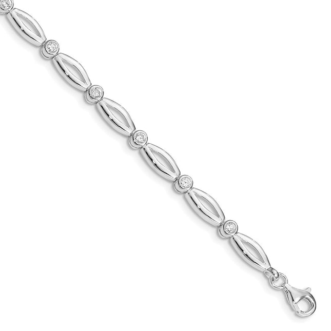 Sterling Silver Bracelets Style QX284CZ - Classique Jewelry Inc.