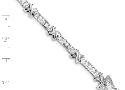 Sterling Silver Bracelets Style QX367CZ - Classique Jewelry Inc.