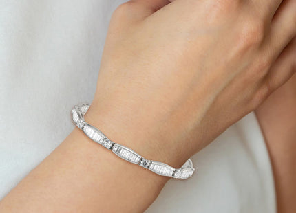 Sterling Silver Bracelets Style QX400CZ - Classique Jewelry Inc.