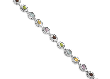 Sterling Silver Bracelets Style QX473RB - Classique Jewelry Inc.