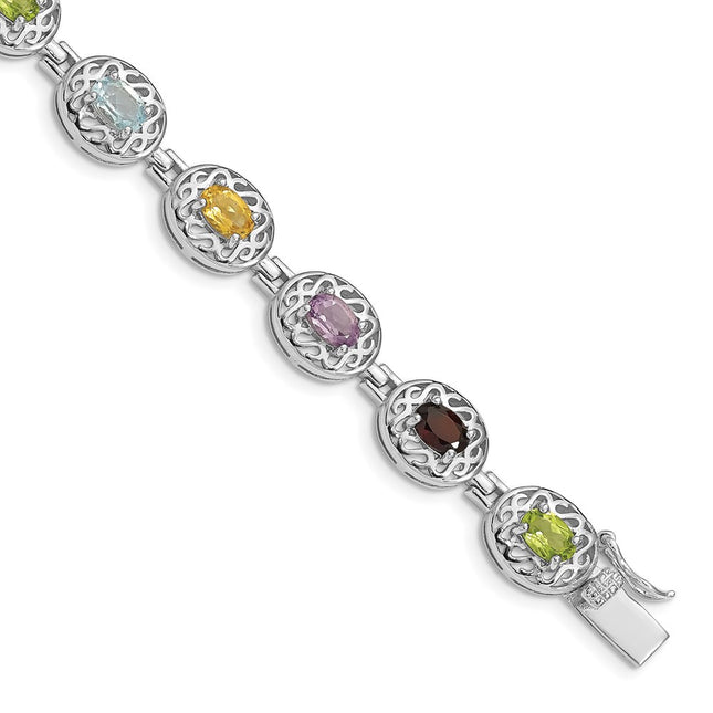 Sterling Silver Bracelets Style QX473RB - Classique Jewelry Inc.