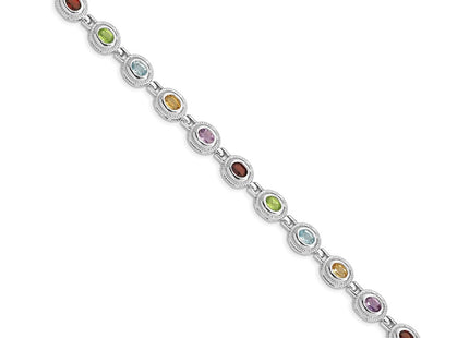 Sterling Silver Bracelets Style QX474RB - Classique Jewelry Inc.