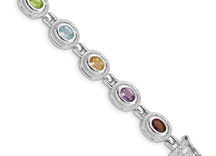 Sterling Silver Bracelets Style QX474RB - Classique Jewelry Inc.