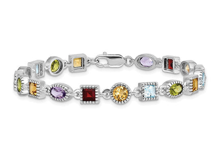 Sterling Silver Bracelets Style QX476RB - Classique Jewelry Inc.