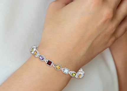 Sterling Silver Bracelets Style QX476RB - Classique Jewelry Inc.