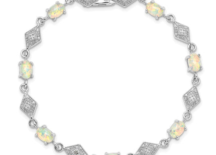 Sterling Silver Bracelets Style QX520CP - Classique Jewelry Inc.