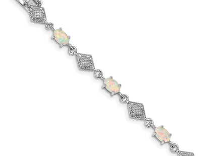 Sterling Silver Bracelets Style QX520CP - Classique Jewelry Inc.