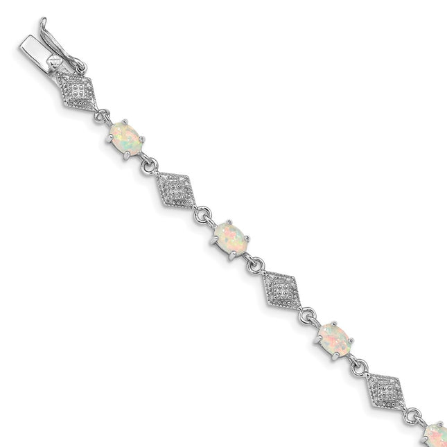 Sterling Silver Bracelets Style QX520CP - Classique Jewelry Inc.