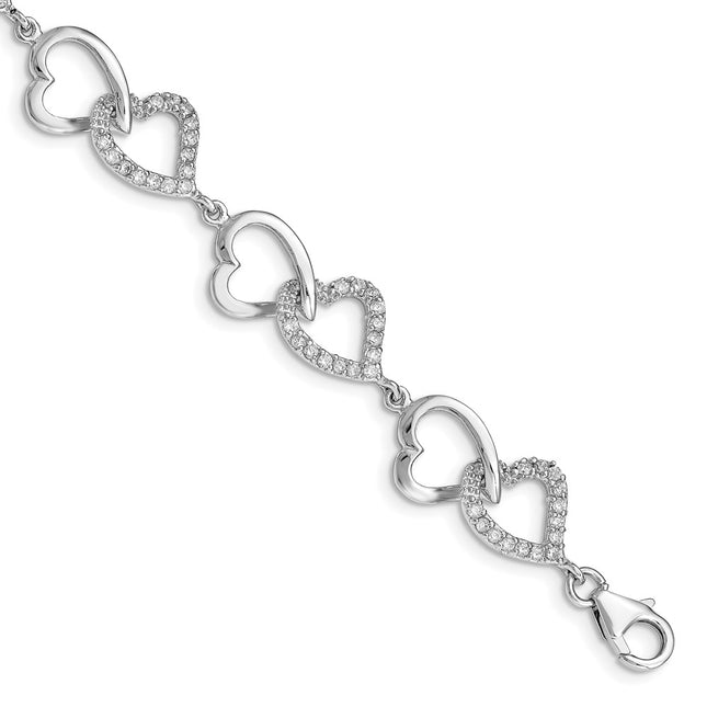 Sterling Silver Bracelets Style QX541CZ - Classique Jewelry Inc.