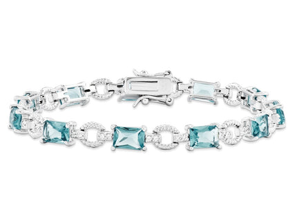 Sterling silver cubic zirconia bracelet, further view