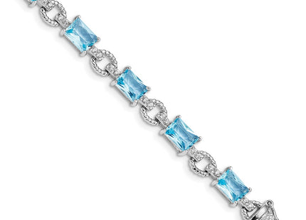 Sterling silver cubic zirconia bracelet