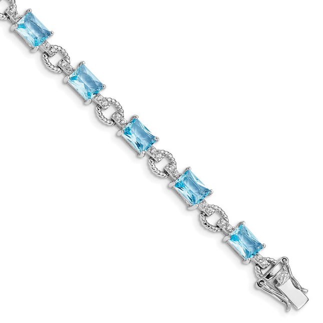 Sterling silver cubic zirconia bracelet