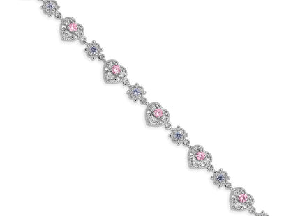 Sterling Silver Bracelets Style QX638CZ - Classique Jewelry Inc.