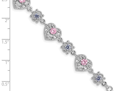 Sterling Silver Bracelets Style QX638CZ - Classique Jewelry Inc.