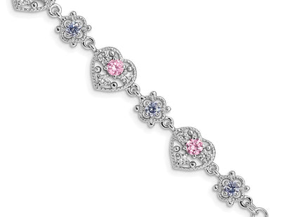 Sterling Silver Bracelets Style QX638CZ - Classique Jewelry Inc.