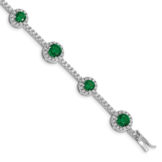 Sterling Silver Bracelets Style QX684CZ - Classique Jewelry Inc.