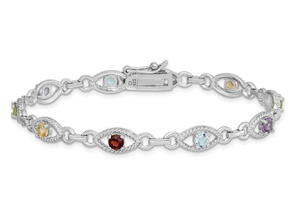 Sterling Silver Bracelets Style QX802RB - Classique Jewelry Inc.