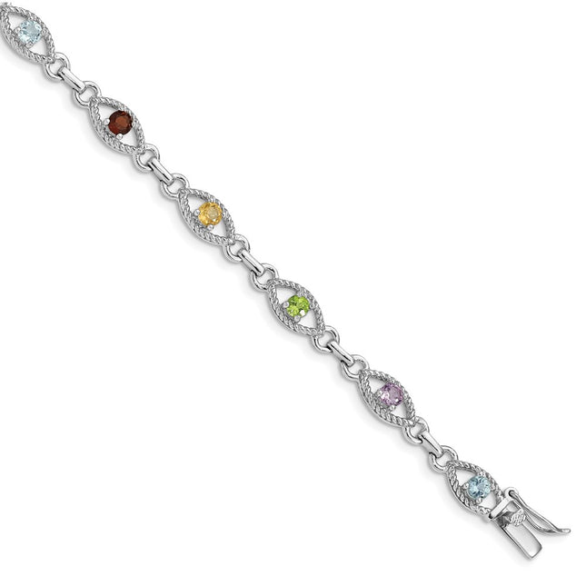 Sterling Silver Bracelets Style QX802RB - Classique Jewelry Inc.