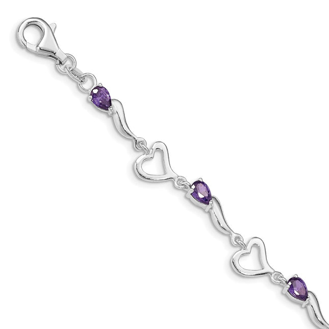 Sterling Silver Bracelets Style QX809AM - Classique Jewelry Inc.