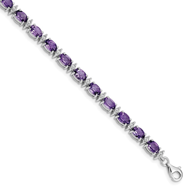 Sterling Silver Bracelets Style QX816AM - Classique Jewelry Inc.