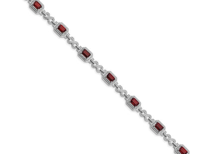 Sterling silver diamond bracelet, alternate view
