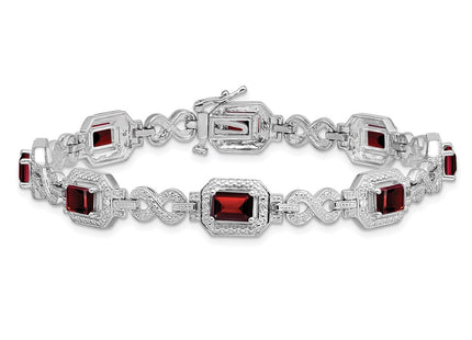 Sterling silver diamond bracelet, further view