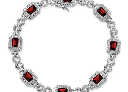 Sterling silver diamond bracelet, additional view