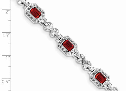 Sterling silver diamond bracelet, another view