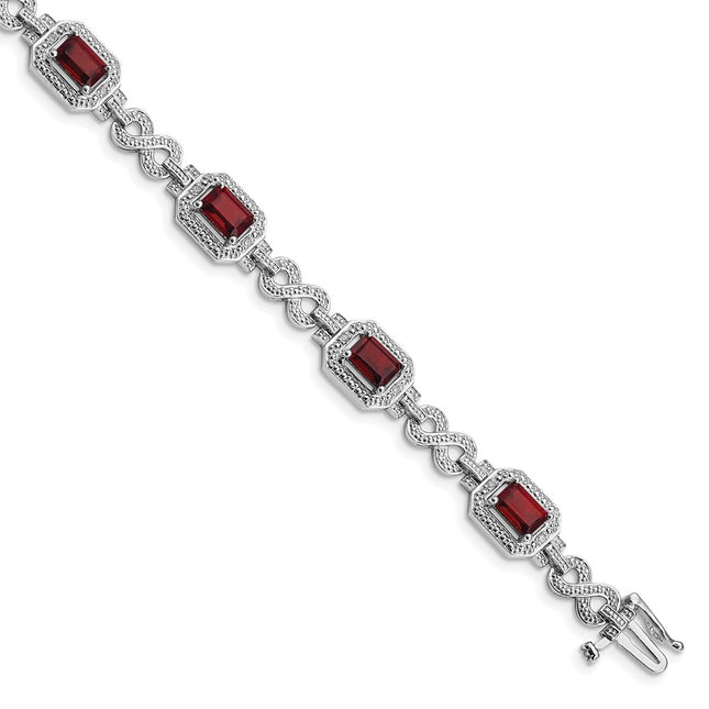 Sterling silver diamond bracelet