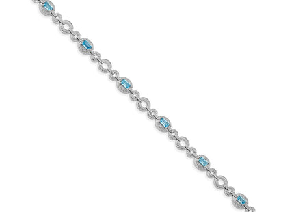Sterling Silver Bracelets Style QX819BT - Classique Jewelry Inc.