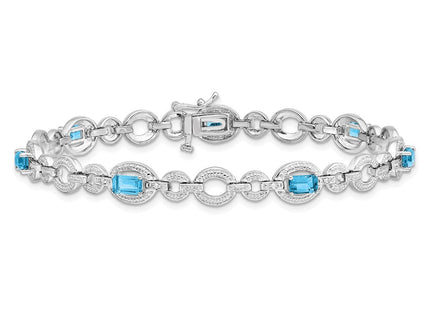 Sterling Silver Bracelets Style QX819BT - Classique Jewelry Inc.