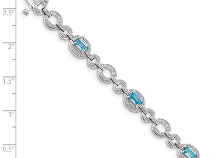 Sterling Silver Bracelets Style QX819BT - Classique Jewelry Inc.