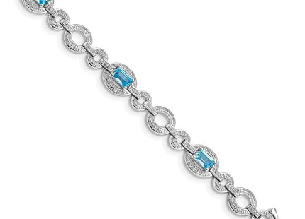 Sterling Silver Bracelets Style QX819BT - Classique Jewelry Inc.