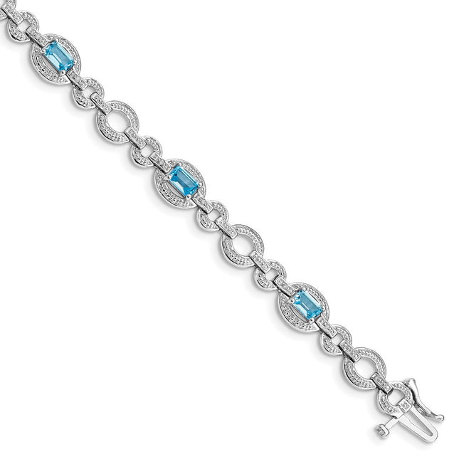 Sterling Silver Bracelets Style QX819BT - Classique Jewelry Inc.