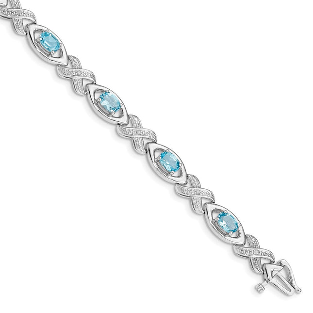 Sterling Silver Bracelets Style QX820BT - Classique Jewelry Inc.
